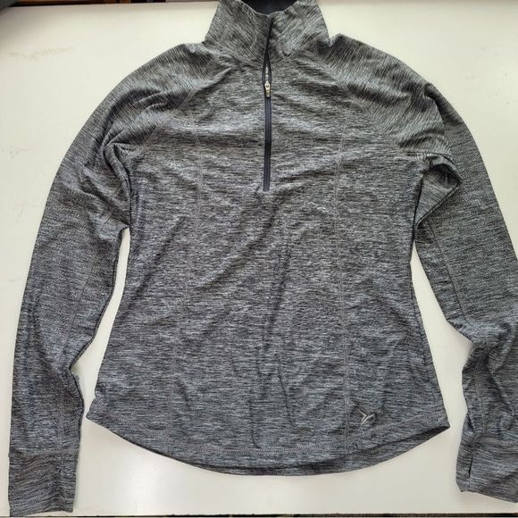 OLD NAVY SEMI FITTED Reflective GRAY LONG SLEEVE POPOVER SHIRT MEDIUM M - Picture 1 of 9